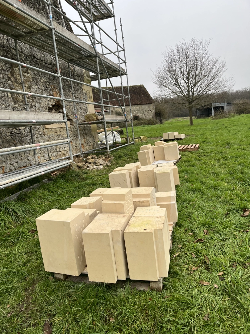 Pierres avant pose Bethonvilliers (28)